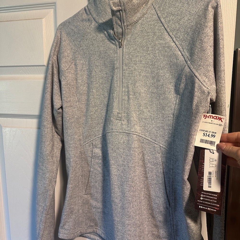 Gray Quarter-Zip Pullover